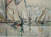 Paul Signac Departure of Three-Masted Boats at Croix-de-Vie USA oil painting artist
